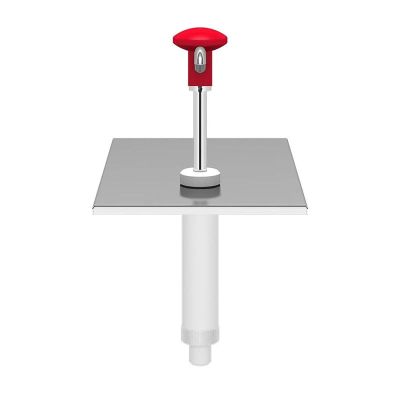 Kalando KD-002 Basmalı Paslanmaz Çelik Sos Pompa Ünitesi, GN 1/3, Kırmızı - 2