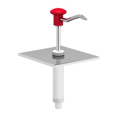 Kalando KD-002 Basmalı Paslanmaz Çelik Sos Pompa Ünitesi, GN 1/6, Kırmızı - 1