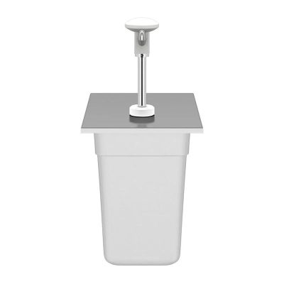 Kalando KD-002 Basmalı Paslanmaz Çelik Sos Pompası, GN 1/4, Beyaz - 2
