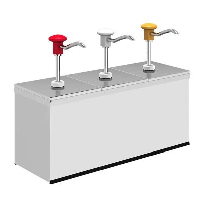 Kalando KD-002 Basmalı Paslanmaz Çelik Sos Pompası Standı, 1/6 GN, 3x3 L - 1