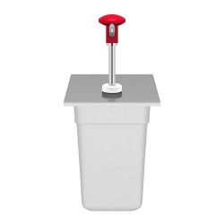 Kalando KD-002 Stainless Steel Sauce Pump, GN 1/4, Red - Kalando (1)