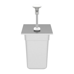 Kalando KD-002 Stainless Steel Sauce Pump, GN 1/4, White - 2
