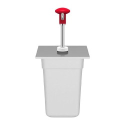 Kalando KD-002 Stainless Steel Sauce Pump, GN 1/6, Red - 2