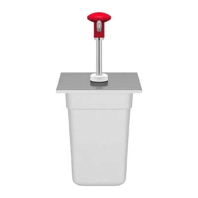 Kalando KD-002 Насос для соусов из нержавеющей стали, GN 1/6, красный - Kalando