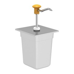 Kalando KD-002 Stainless Steel Sauce Pump, GN 1/6, Yellow - Kalando