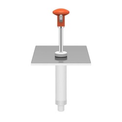 Kalando KD-002 وحدة ضخ صلصة الفولاذ المقاوم للصدأ، GN 1/4، برتقالي - 2