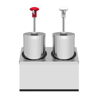 Kalando KD-004 Silindir Hazneli Stantlı Paslanmaz Çelik Sos Pompası, 2x2.25 L - 4