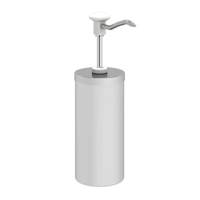 Kalando KD-004 Silindir Hazneli Basmalı Paslanmaz Çelik Sos Pompası, 2.25 L, Beyaz - 1