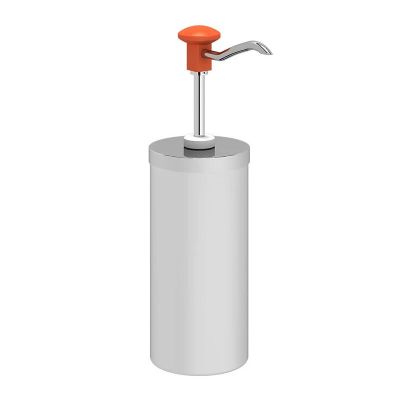 Kalando KD-004 Silindir Hazneli Basmalı Paslanmaz Çelik Sos Pompası, 2.25 L, Turuncu - 1