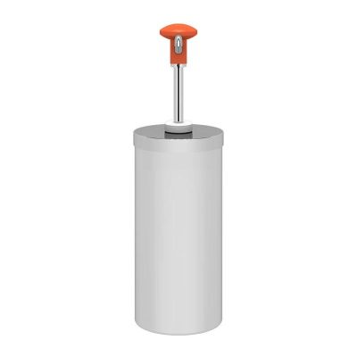 Kalando KD-004 Silindir Hazneli Basmalı Paslanmaz Çelik Sos Pompası, 2.25 L, Turuncu - 2