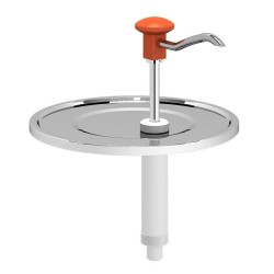 Kalando KD-010 Sos Pump Unit with Push Pattern, Compatible with 9-10 L Buckets, Orange - 1