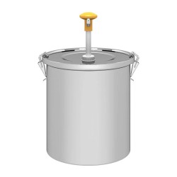 Kalando KD-01610 Paslanmaz Çelik Kilitli Basmalı Sos Pompası, 10 L, Sarı - Thumbnail