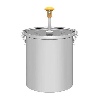 Kalando KD-01610 Paslanmaz Çelik Kilitli Basmalı Sos Pompası, 10 L, Sarı - 2