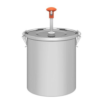 Kalando KD-01610 Paslanmaz Çelik Kilitli Basmalı Sos Pompası, 10 L, Turuncu - Kalando