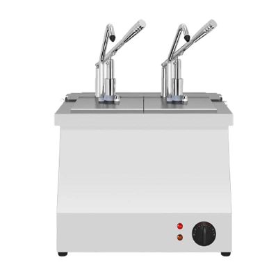 Kalando KD-021 Bain Marie Heated Stainless Steel Sauce Pump, GN 1/4, 2x5.25 L - Kalando