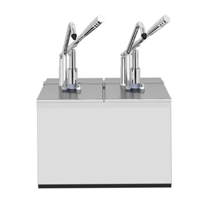 Kalando KD-214 Double Sauce Pump Stand with Stainless Steel Handle, 1/4, 2x5.25 L - Kalando