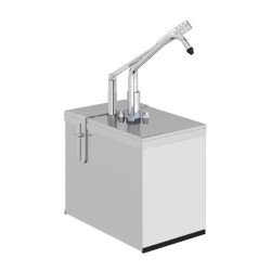 Kalando KD-214 Stainless Steel Handle Sauce Pump Stand, 1/4, 5.25 L - 1