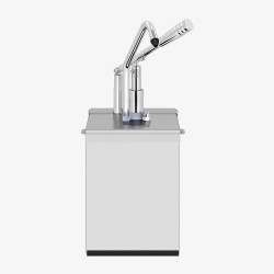 Kalando KD-216 Stainless Steel Handle Sauce Pump Stand, 1/6 GN, 3 L - 2