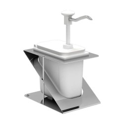 Kalando KDP-003 Насос для соусов из нержавеющей стали с Z-подставкой, 1,9 л, белый - Kalando