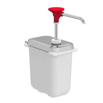 Kalando KDS-003 Basmalı Paslanmaz Çelik Sos Kabı, 1.9 L, Kırmızı - 1