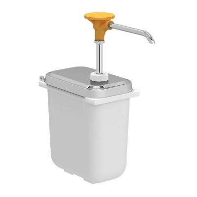 Kalando KDS-003 Basmalı Paslanmaz Çelik Sos Kabı, 1.9 L, Sarı - 1