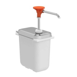 Kalando KDS-003 Basmalı Paslanmaz Çelik Sos Kabı, 1.9 L, Turuncu - Kalando