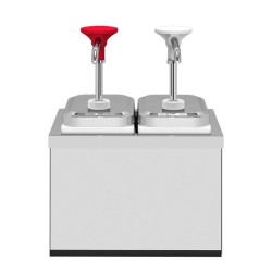 Kalando KDS-003 Stainless Steel Sauce Pump with Stand, 2x1,9 L - 2