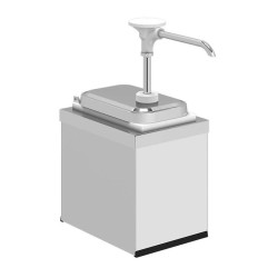 Kalando KDS-003 Stantlı Basmalı Paslanmaz Çelik Sos Pompası, 1,9 L, Beyaz - Kalando