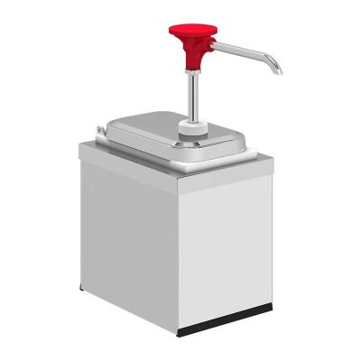 Kalando KDS-003 Stantlı Basmalı Paslanmaz Çelik Sos Pompası, 1,9 L, Kırmızı - 1