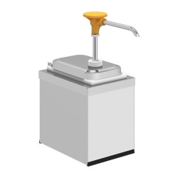 Kalando KDS-003 Stantlı Basmalı Paslanmaz Çelik Sos Pompası, 1,9 L, Sarı - Kalando