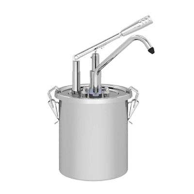 Kalando Stainless Steel Reservoir Sauce Pump with Lever Lock, 3 L - Kalando