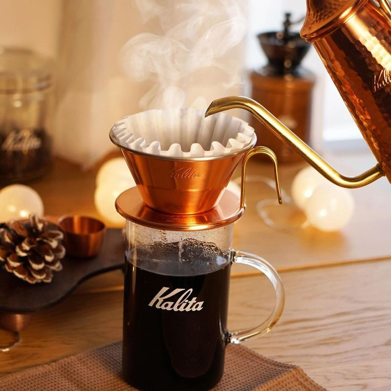 Kalita WDC-185 Dalgalı Dripper, Bakır - Kalita
