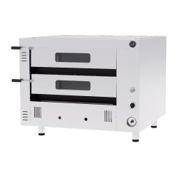 Kalitegaz 35 cm x 4+4 Pizza Capacity Double Deck Pizza Oven, Gas - 1