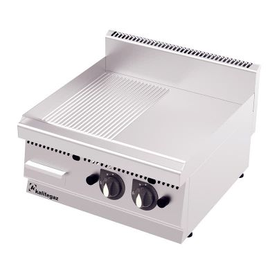 Kalitegaz 600 Serisi GS6060G Yarı Oluklu Pleyt Izgara, Gazlı - 1