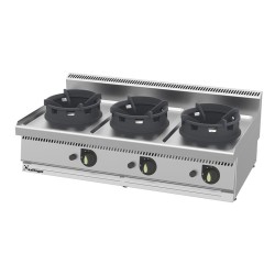 Kalitegaz 700 Seri 3 Brülörlü Wok Ocak, 120x70x29 cm, Gazlı - Kalitegaz