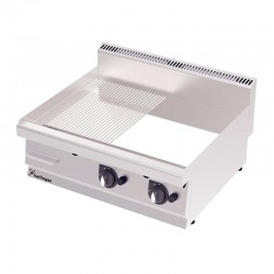 Kalitegaz 700 Series GS8070GC Semi-Corrugated Plate Grill, Chrome Coated, Gas - Kalitegaz