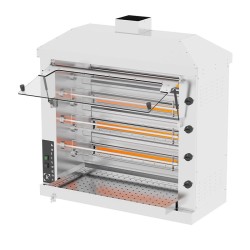 Kalitegaz CRG4C-7 Resting Chicken Rotisserie Machine, 7 Skewer Capacity, Gas Powered - Kalitegaz