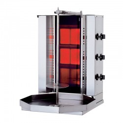 Kalitegaz KLG200G Döner Ocağı, 3 Radyanlı, Gazlı, Motorsuz, Camlı - Kalitegaz