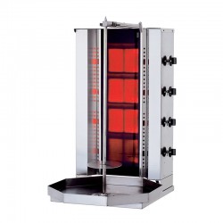 Kalitegaz KLG201G Rotary Cooker, 4 Radius, Gas, Non-Motorised, Glass - Kalitegaz