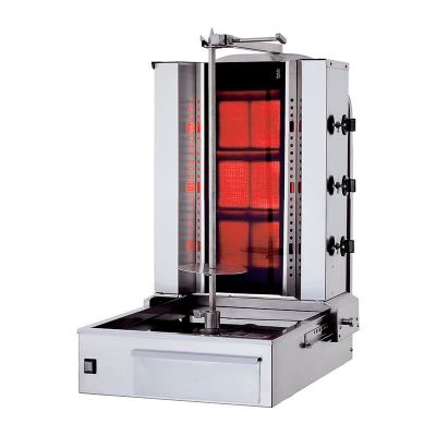 Kalitegaz KLG203G Döner Ocağı, 3 Radyanlı, Gazlı, Alttan Motorlu, Hareketli Gövde, Camlı - 1