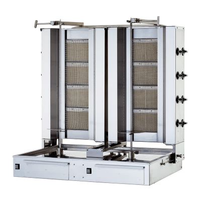 Kalitegaz KLG224T İkiz Model Döner Ocağı, 4+4 Radyanlı, Gazlı, Alttan Motorlu, Hareketli Gövde - 1