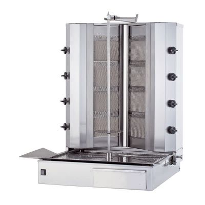 Kalitegaz KLG224V V Model Döner Ocağı, 4+4 Radyanlı, Gazlı, Alttan Motorlu, Hareketli Gövde - 1