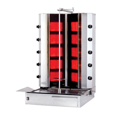 Kalitegaz KLG225VG V Model Döner Ocağı, 5+5 Radyanlı, Gazlı, Alttan Motorlu, Hareketli Gövde, Camlı - 1