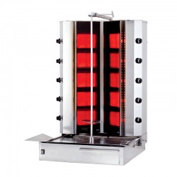 Kalitegaz KLG225VG V Model Döner Ocağı, 5+5 Radyanlı, Gazlı, Alttan Motorlu, Hareketli Gövde, Camlı - Kalitegaz