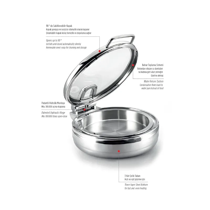 Kapp Carina Serisi Çorbalık Chafing Dish, 14.3 L, Elektrikli - Kapp