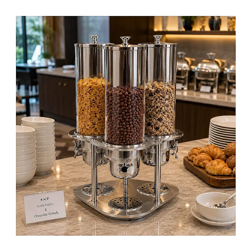 Kapp Carina Serisi Üçlü Cornflakes Dispenseri, 3x3.7 L - Kapp