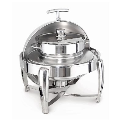 Kapp Delux Chafing Dish Roll Top Çorbalık, 6 L, Jel Yakıtlı - 1