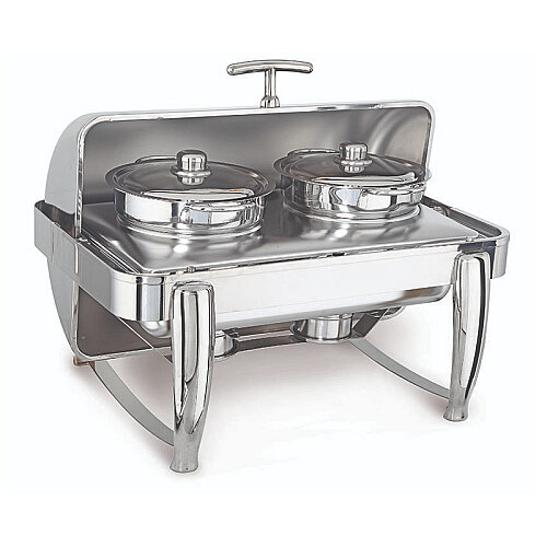 Kapp Delux Roll Top Çift Çorbalık Chafing Dish, 2x4.5 L, Jel Yakıtlı - Kapp