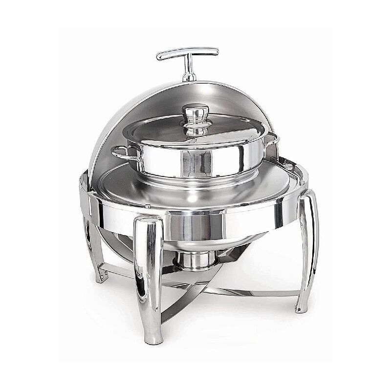 Kapp Delux Yuvarlak Çorbalık Chafing Dish, 6 L, Jel Yakıtlı+Elektrikli - Kapp