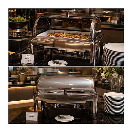 Kapp GN 1/1 Klasik Roll Top Chafing Dish, 9 L, Jel Yakıtlı + Elektrikli - 4